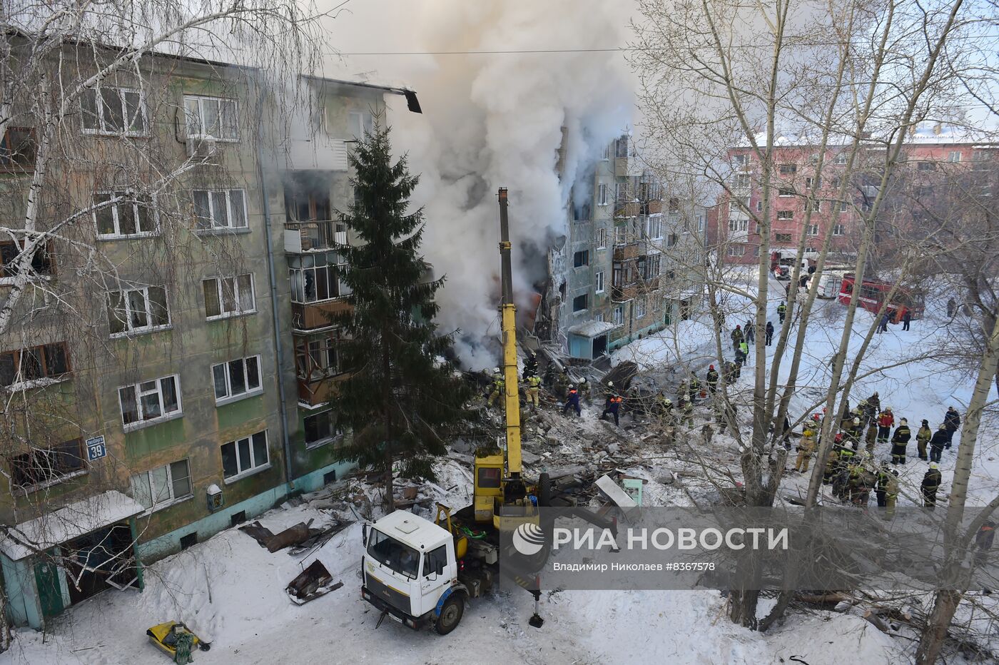 Взрыв газа в жилом доме в Новосибирске