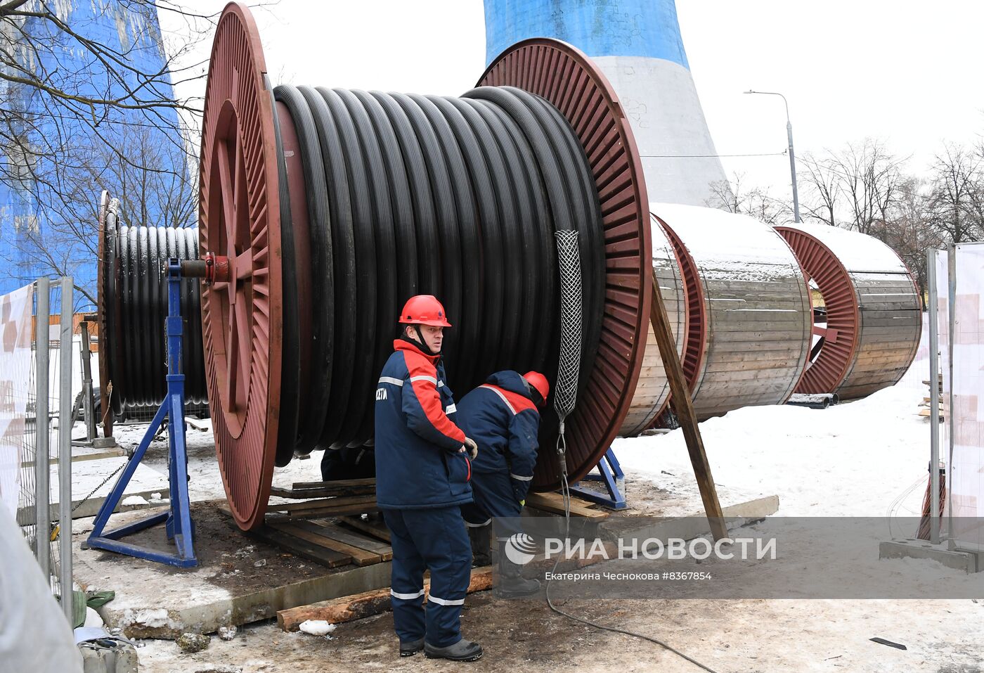 Монтаж силового кабеля в рамках реконструкции ТЭЦ "Елоховская"