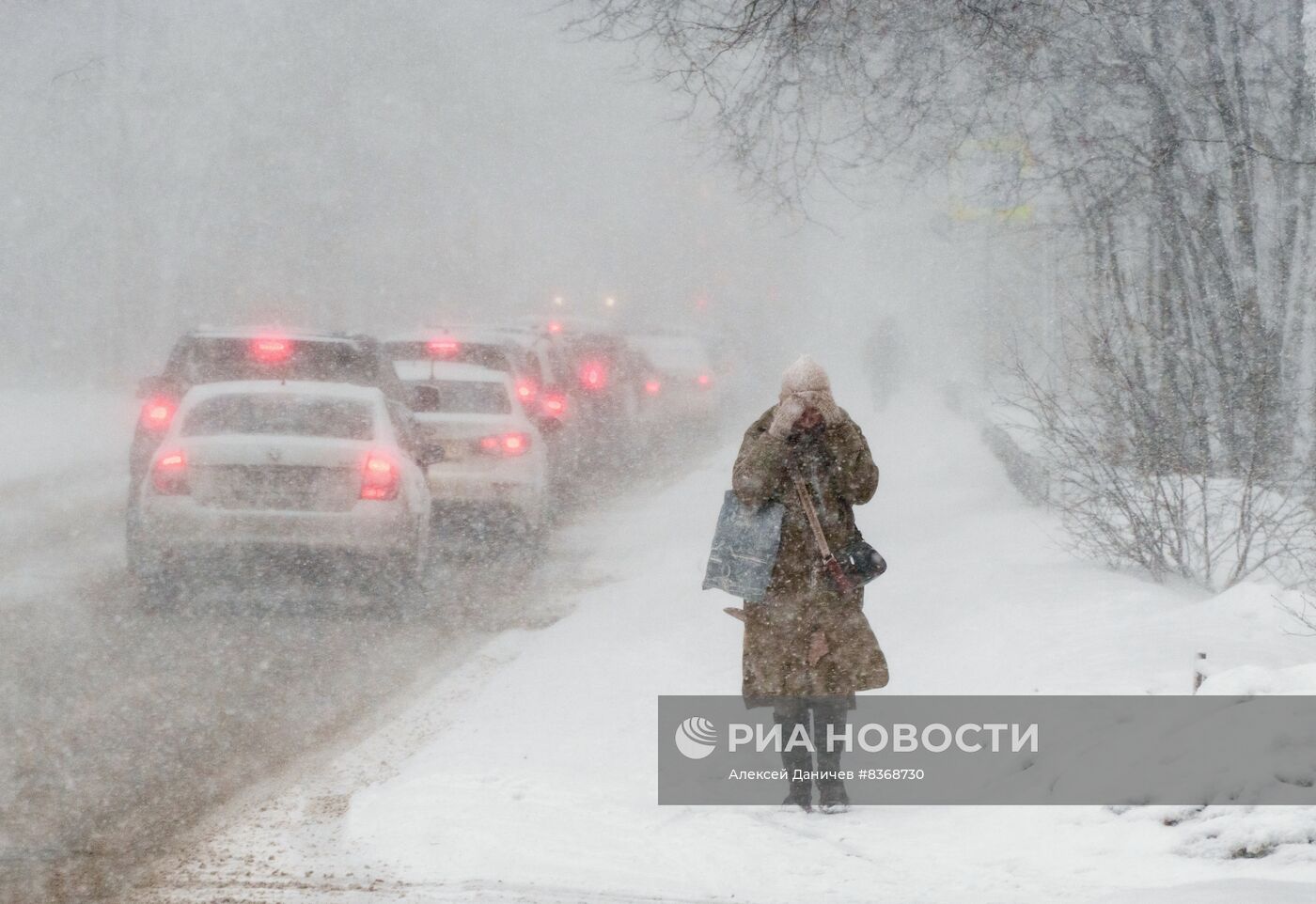 Снежный шторм в Санкт-Петербурге