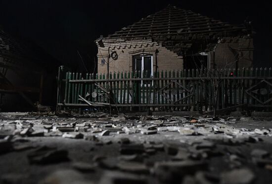 Последствия обстрела Мелитополя