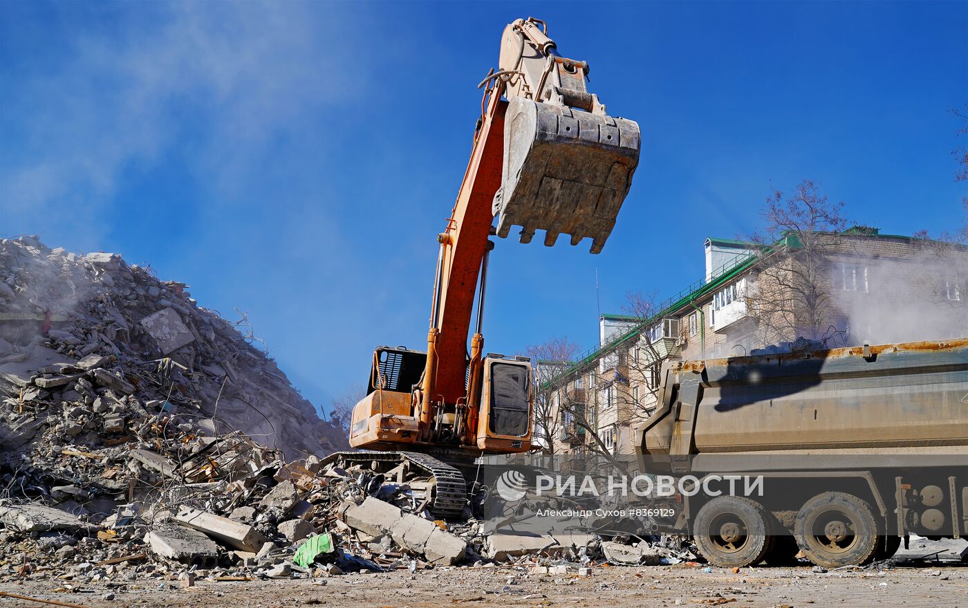 Снос аварийных домов в Мариуполе