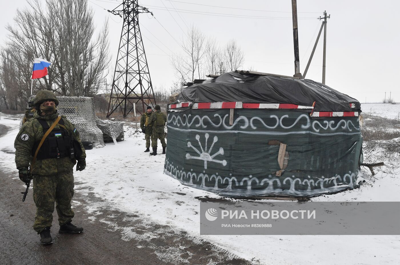 Блок-пост ВС РФ в южном секторе спецоперации