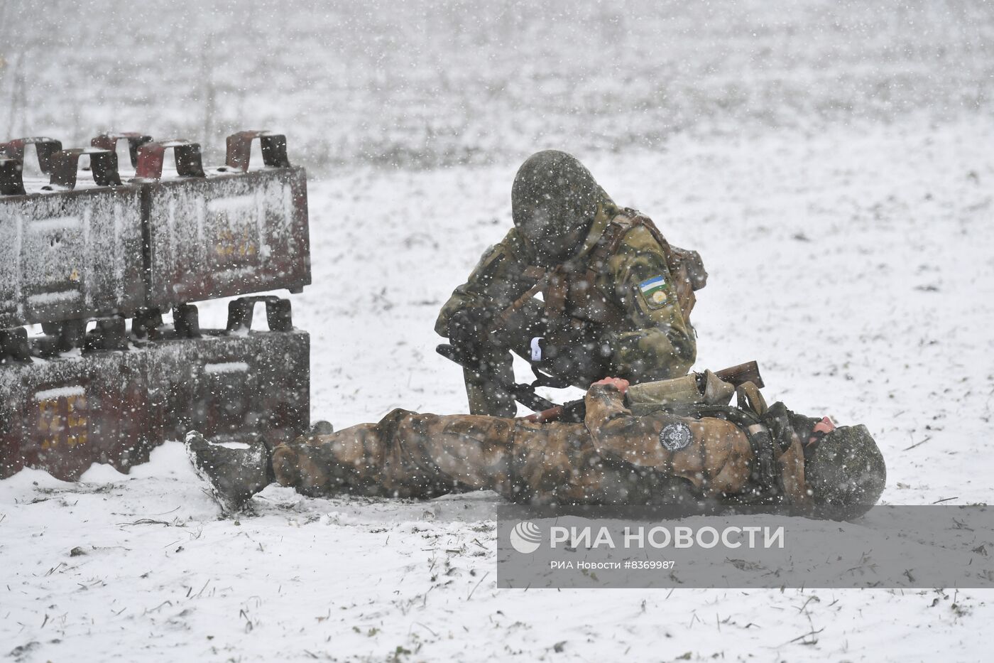 Подготовка мобилизованных военнослужащих РФ на полигоне в Запорожской области