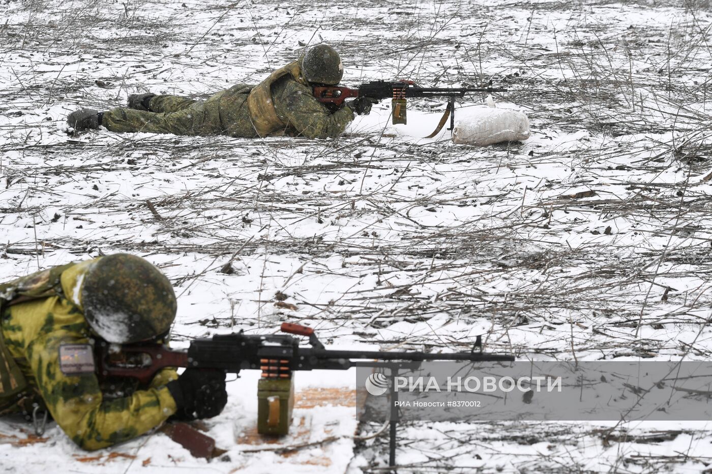 Подготовка мобилизованных военнослужащих РФ на полигоне в Запорожской области