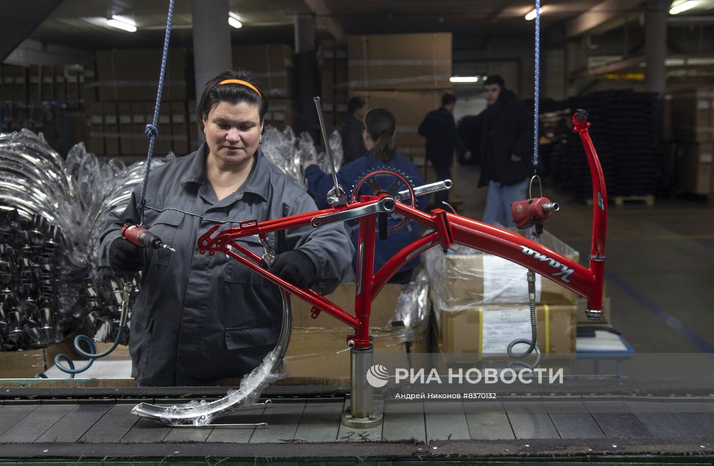 Производство велосипедов "Кама" на заводе "Форвард" в Пермском крае