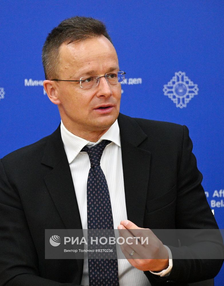 Встреча глав МИД Белоруссии и Венгрии С. Алейника и П. Сийярто