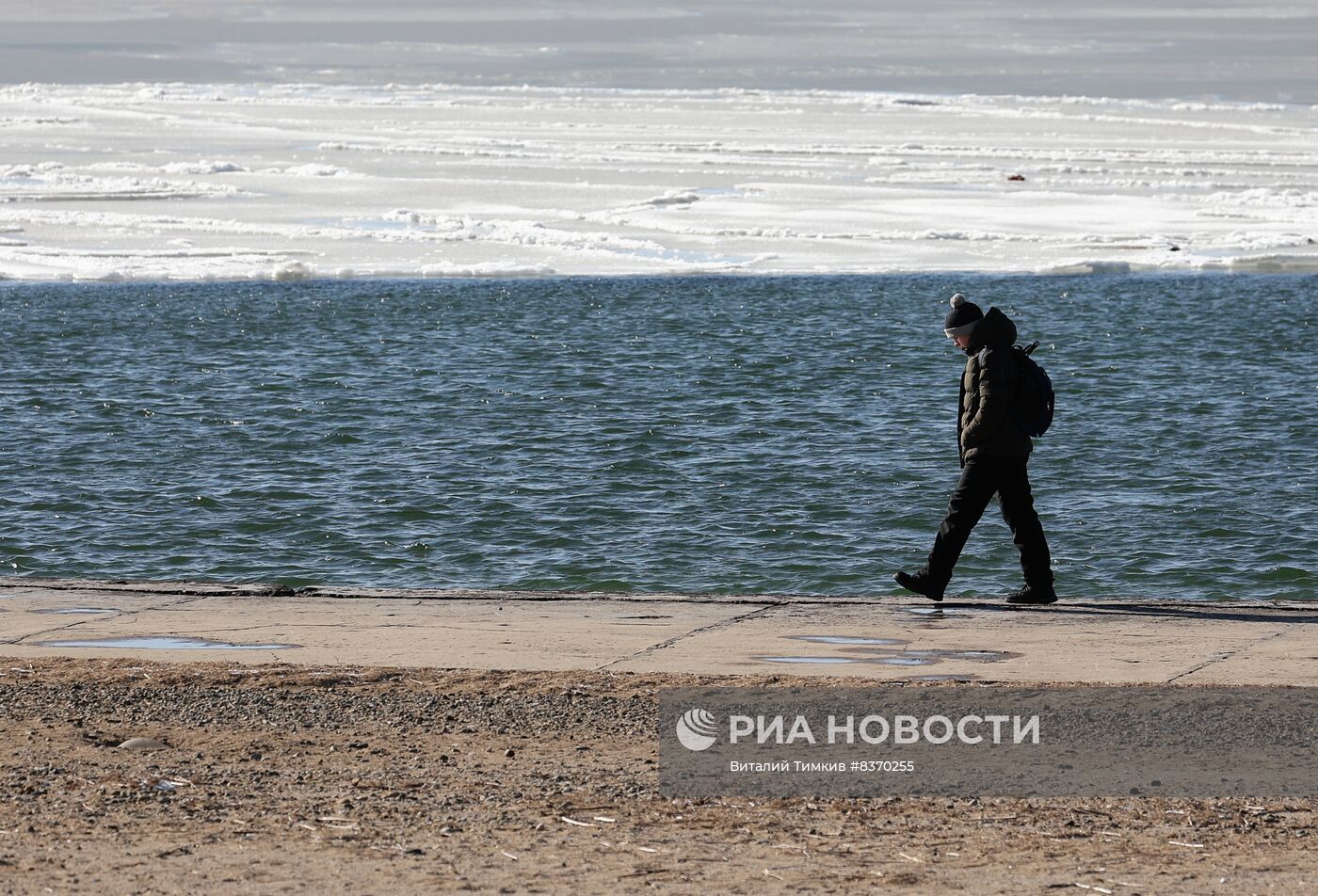 Азовское море замерзло в Краснодарском крае