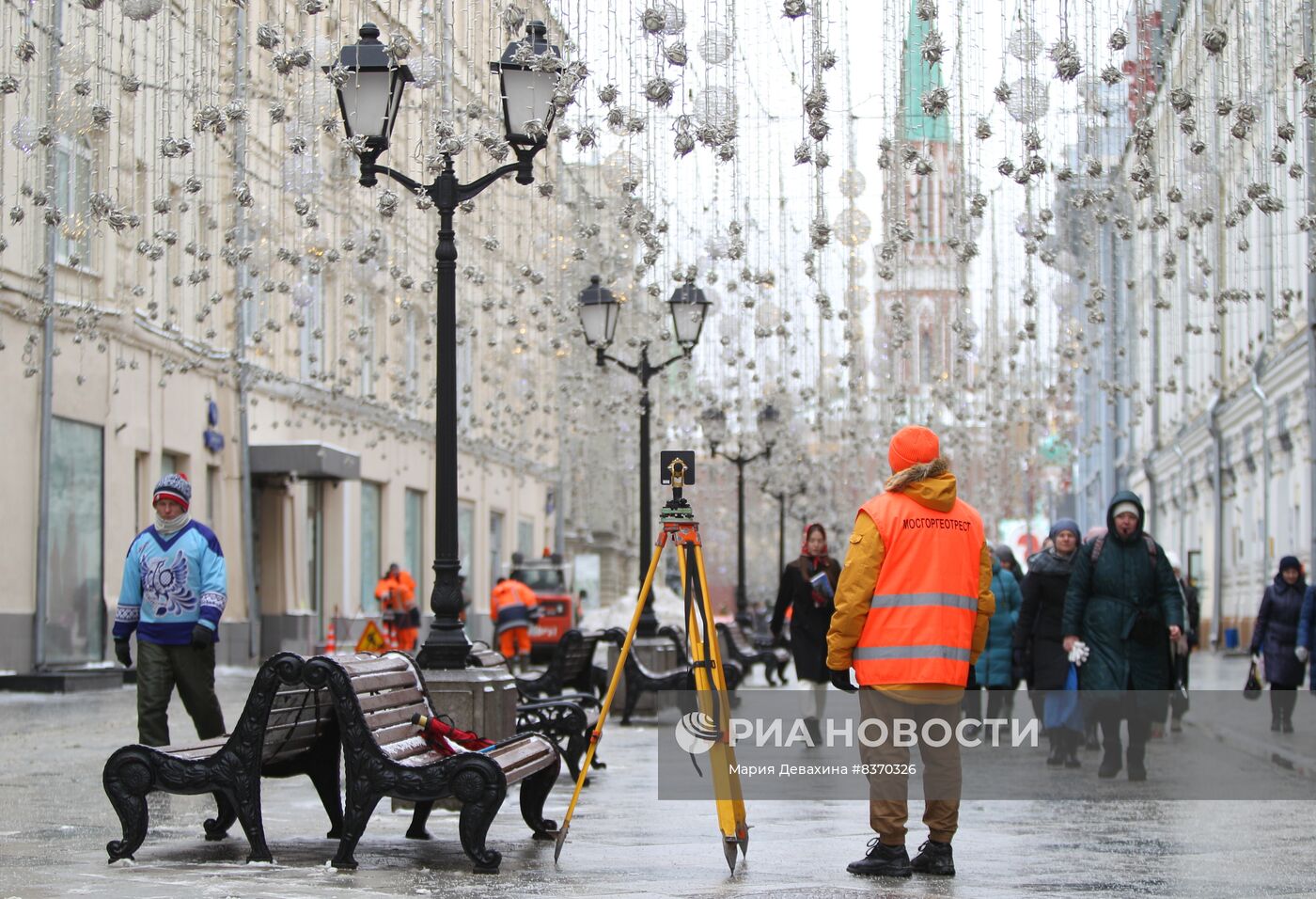 Работа геодезистов в Москве