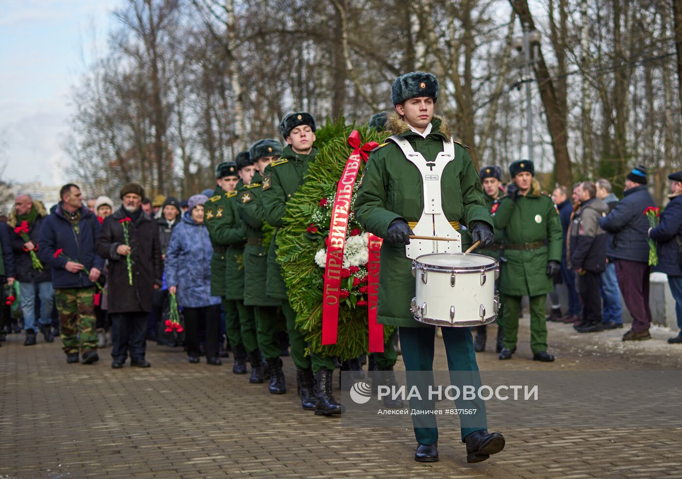 Траурная церемония ко дню вывода советских войск из Афганистана в Петербурге