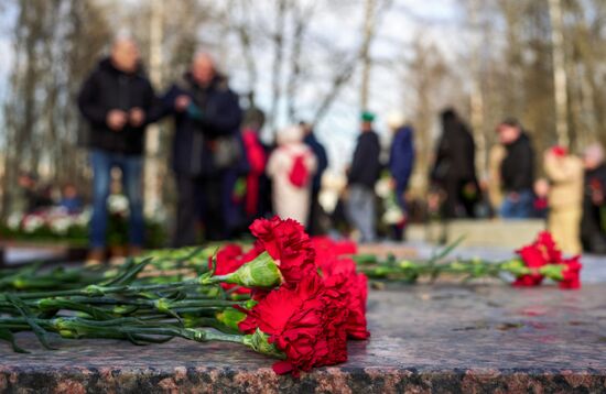 Траурная церемония ко дню вывода советских войск из Афганистана в Петербурге