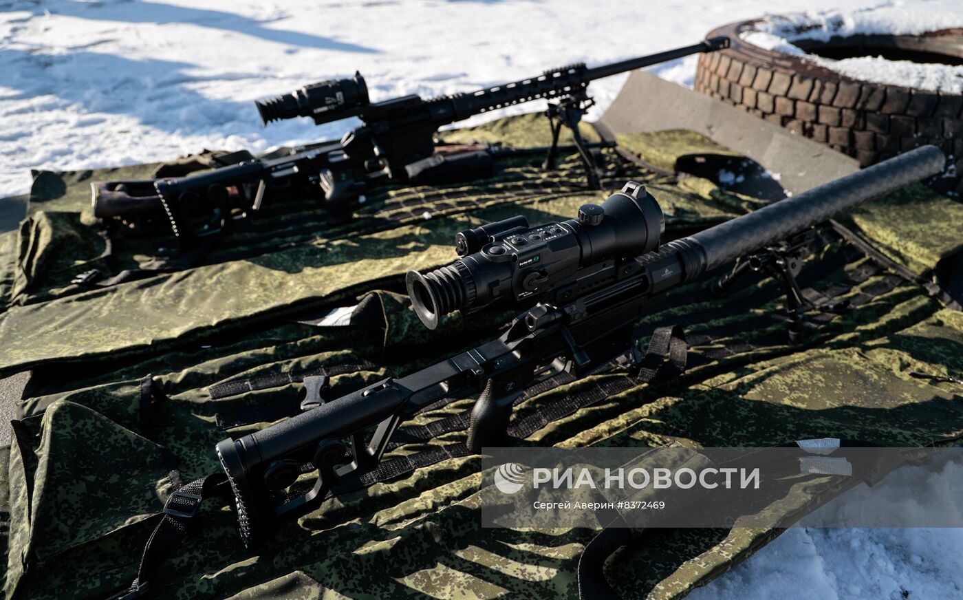 Учения снайперов батальона "Эспаньола" в ДНР