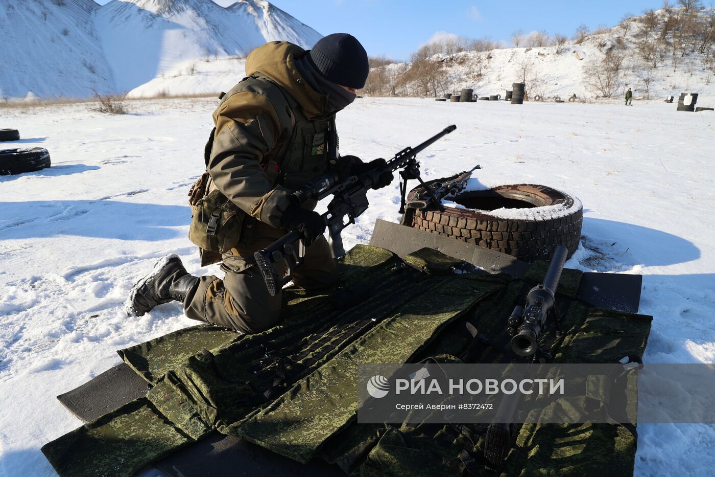 Учения снайперов батальона "Эспаньола" в ДНР