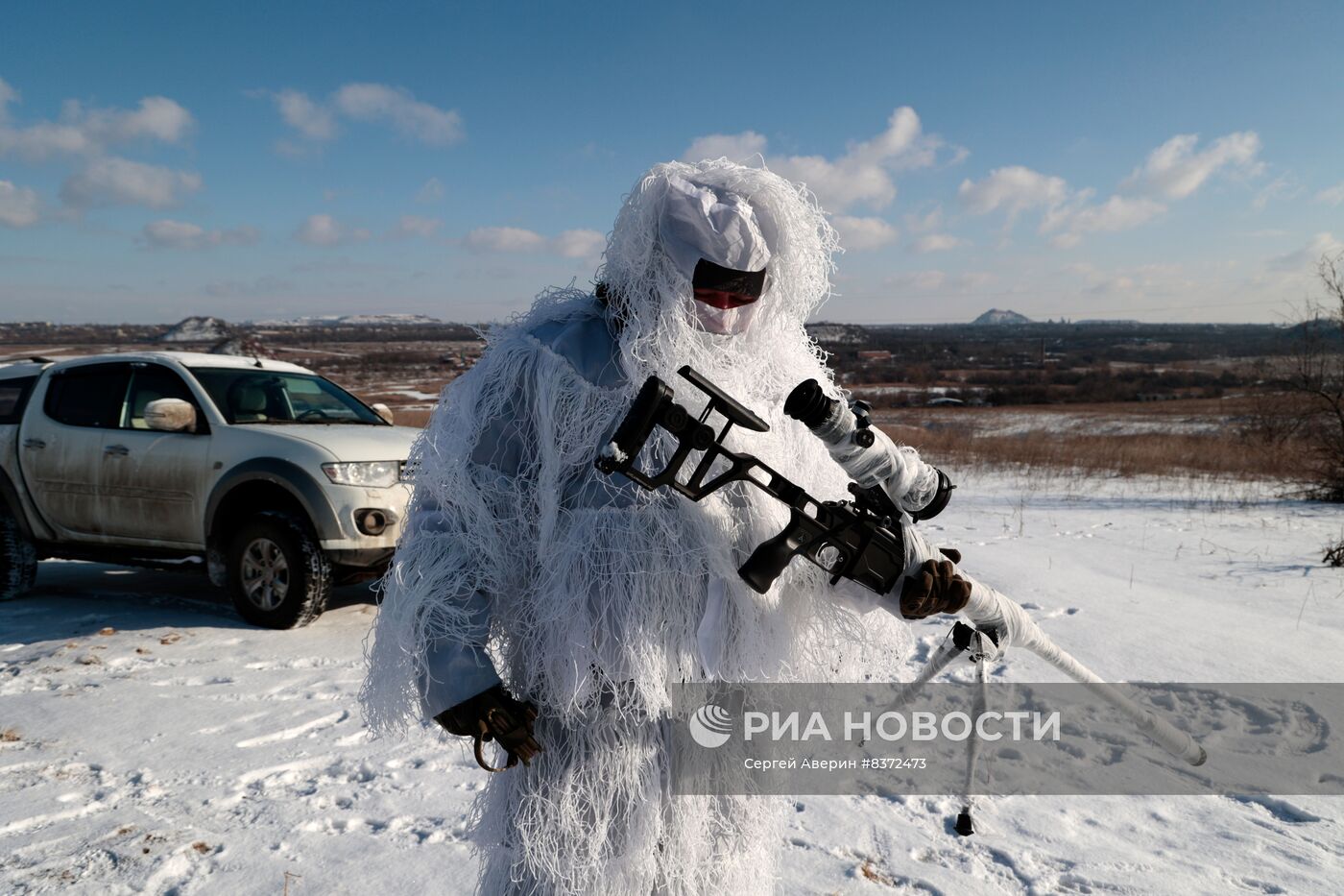 Учения снайперов батальона "Эспаньола" в ДНР