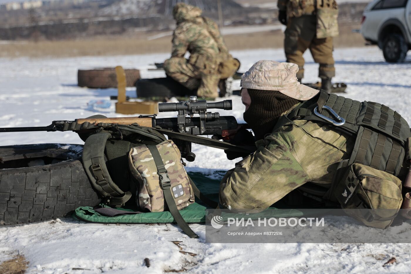 Учения снайперов батальона "Эспаньола" в ДНР