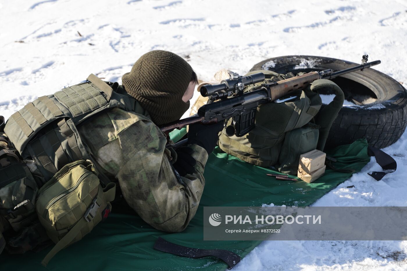 Учения снайперов батальона "Эспаньола" в ДНР