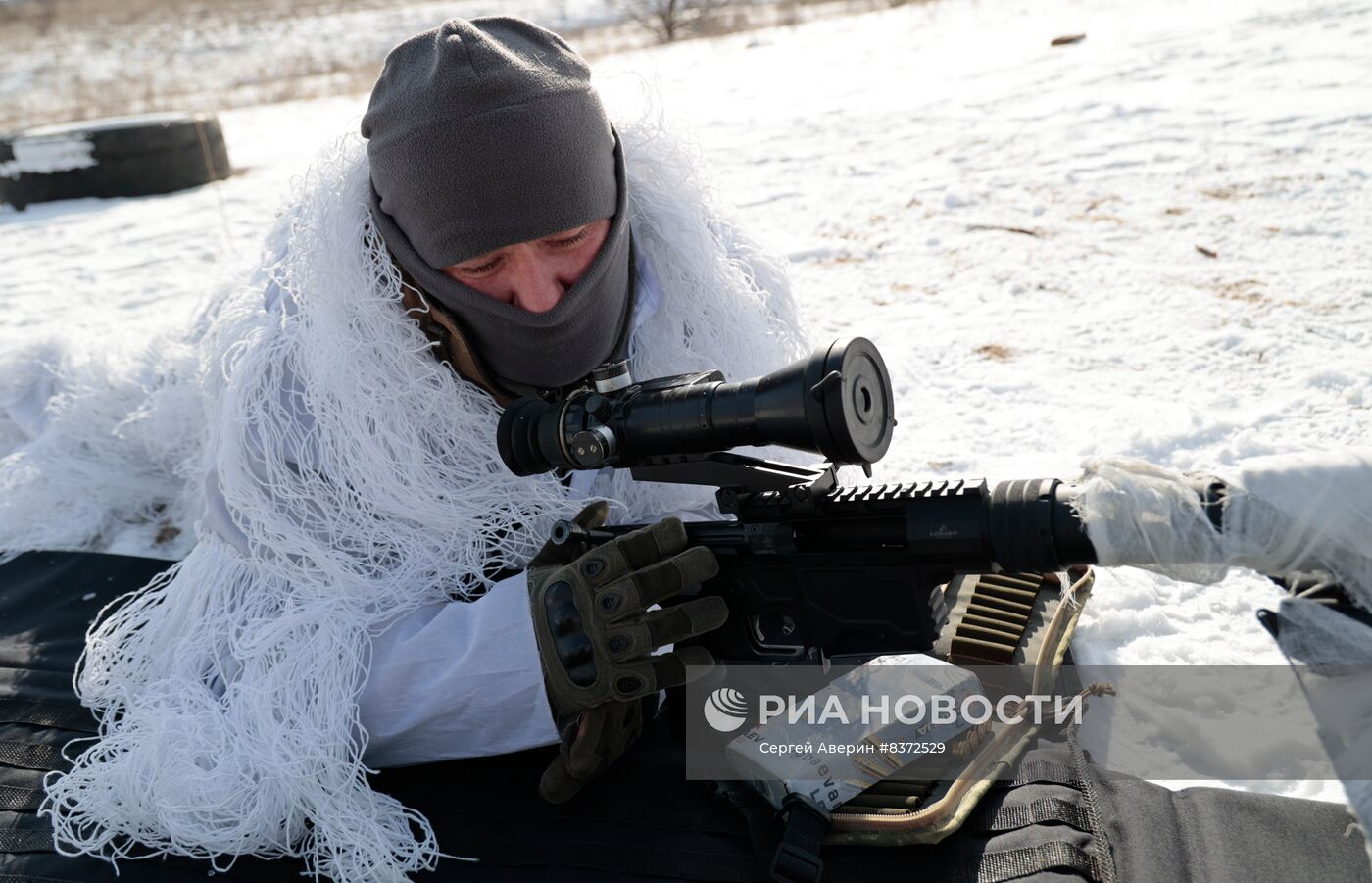 Учения снайперов батальона "Эспаньола" в ДНР Учения снайперов батальона "Эспаньола" в ДНР