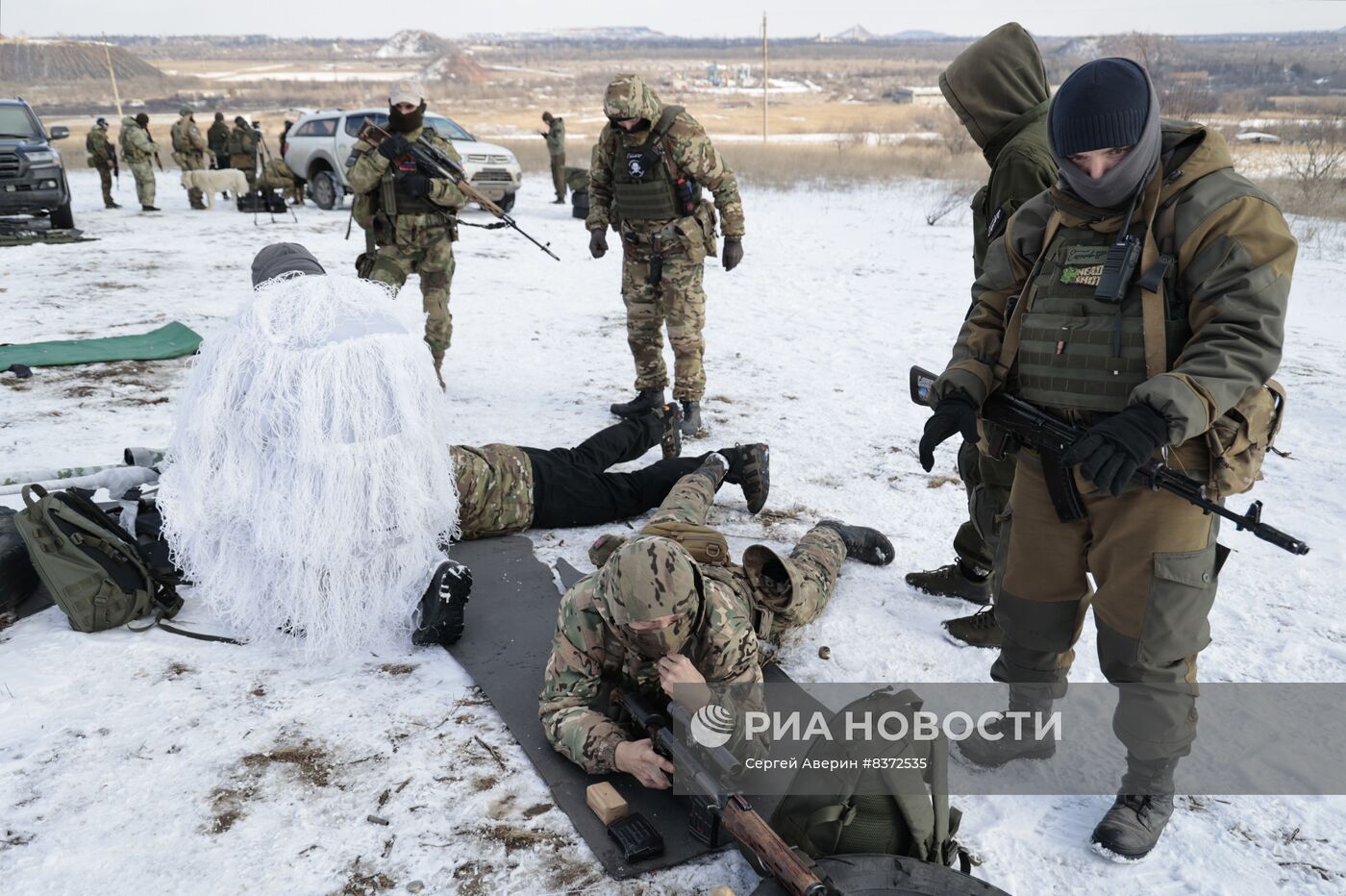 Учения снайперов батальона "Эспаньола" в ДНР