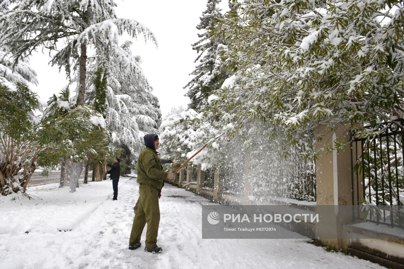 Снег в Абхазии