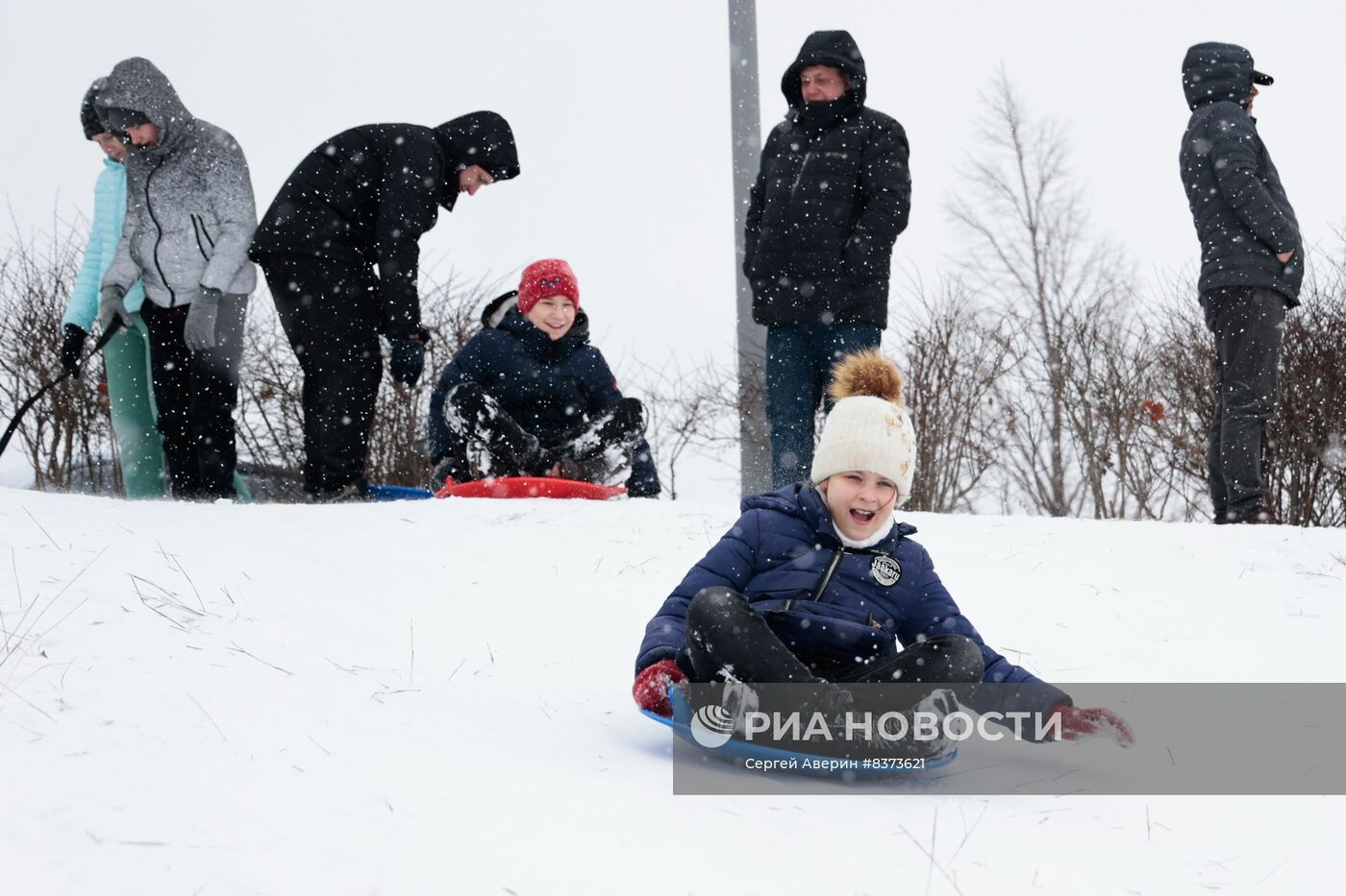 Зимний отдых горожан в Донецке