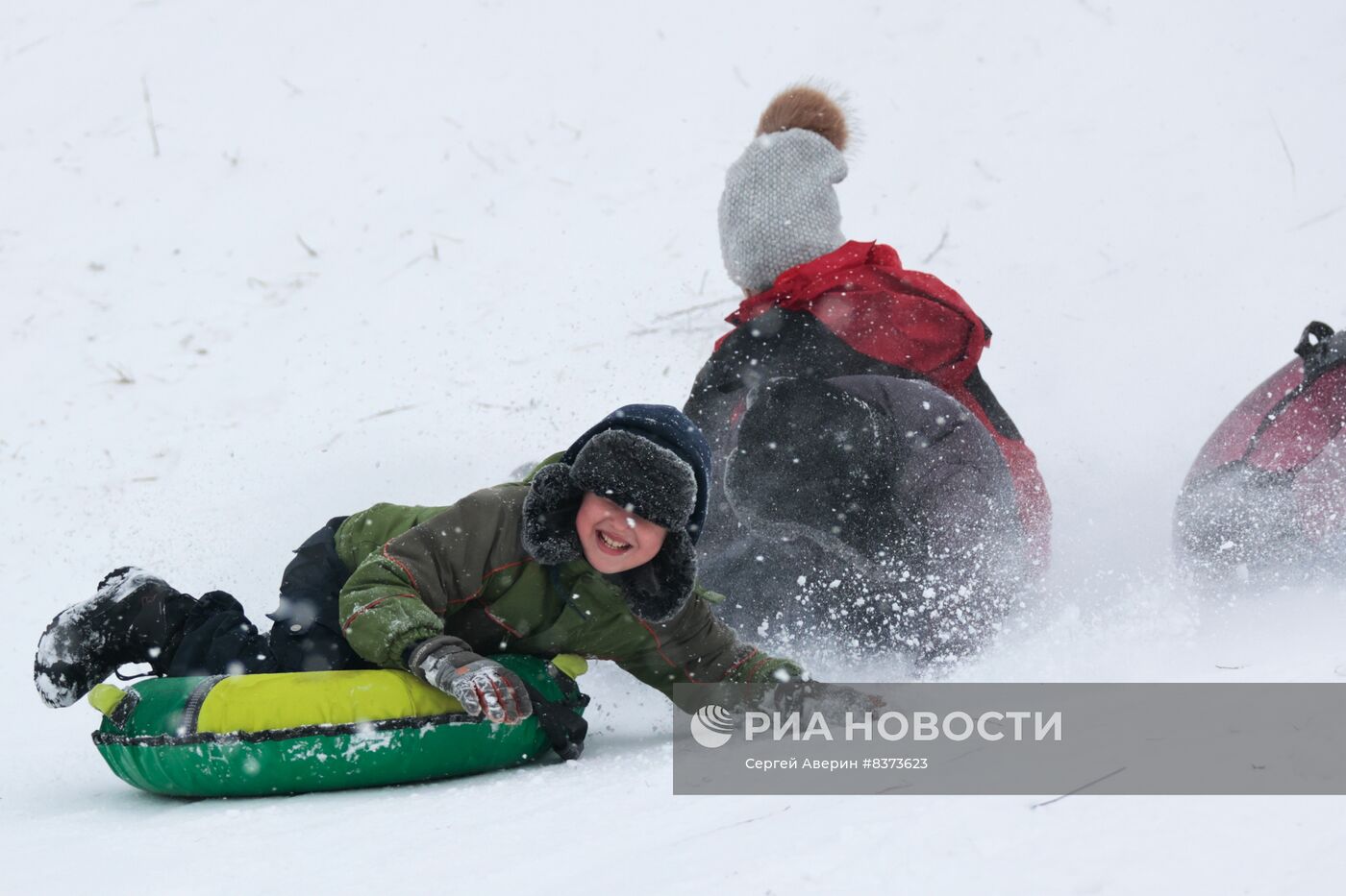 Зимний отдых горожан в Донецке