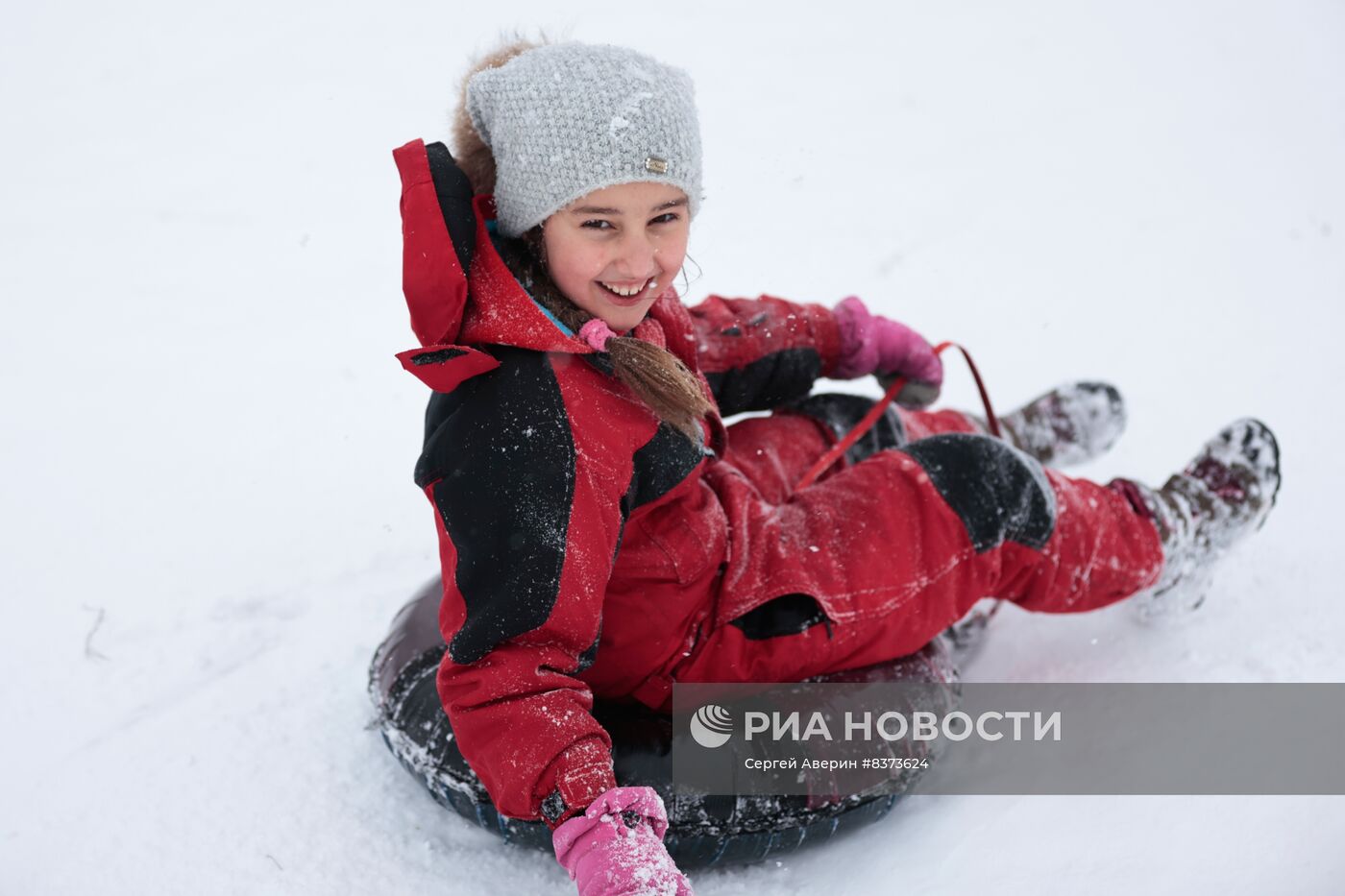 Зимний отдых горожан в Донецке