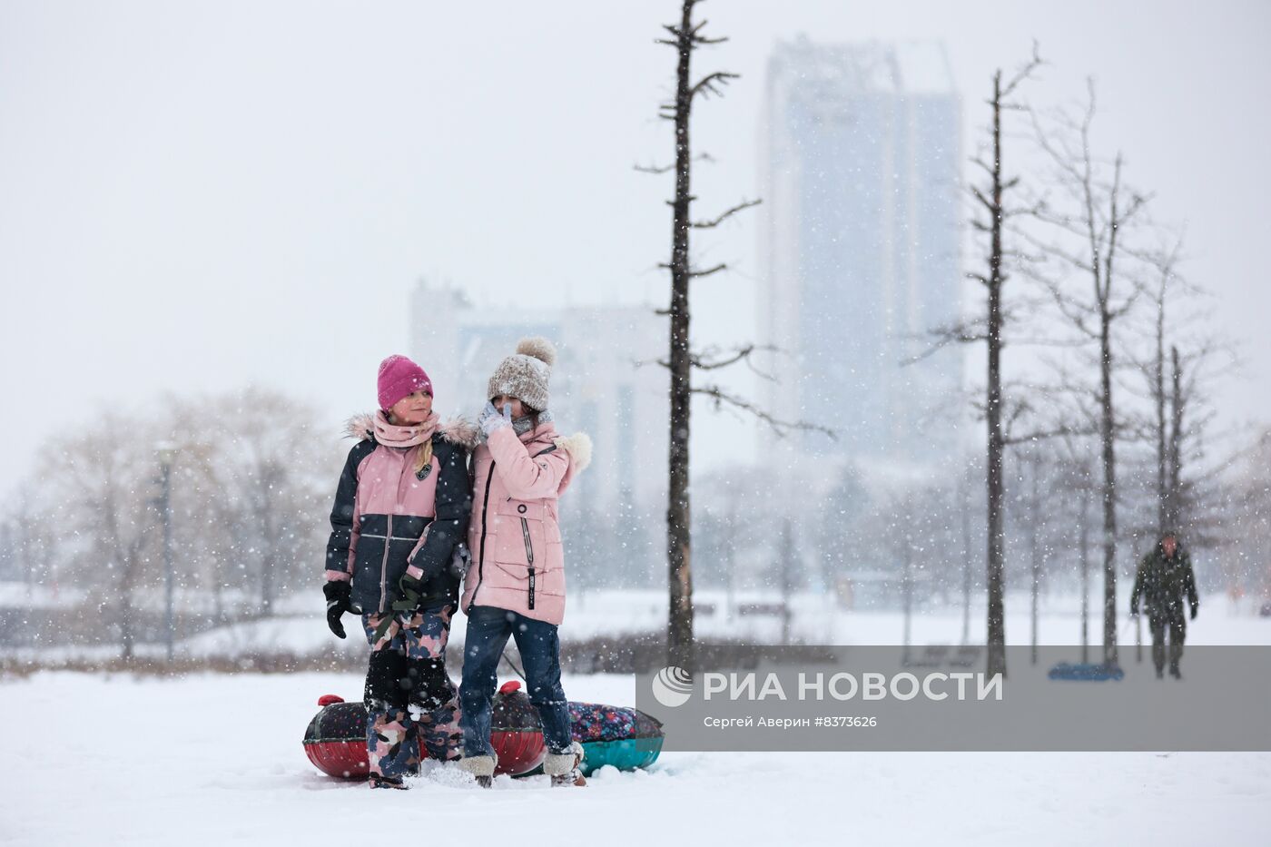 Зимний отдых горожан в Донецке