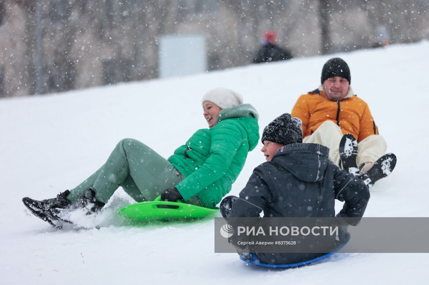 Зимний отдых горожан в Донецке