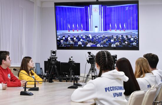 Трансляция послания президента РФ В. Путина