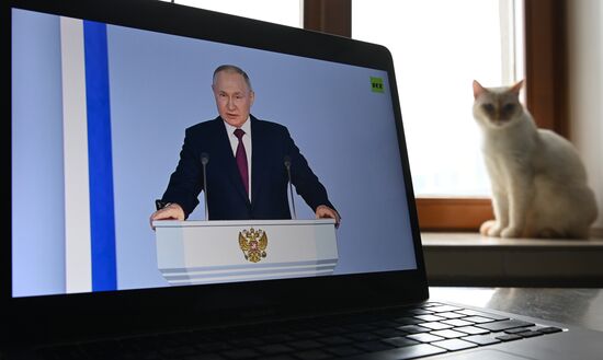 Трансляция послания президента РФ В. Путина