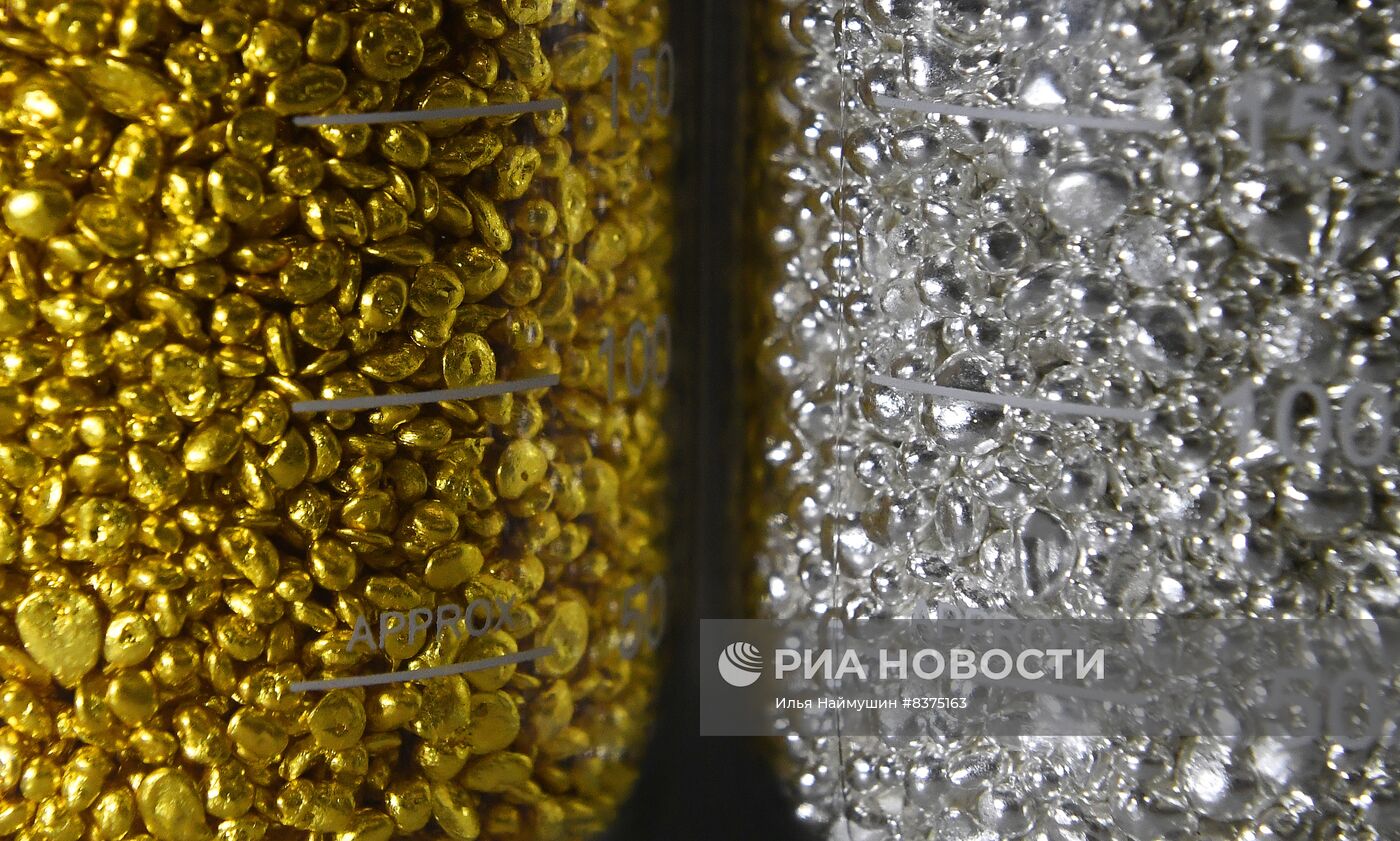 Драгоценные металлы, произведенные на предприятии "Красцветмет"