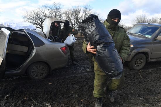 Передача подарков к 23 февраля военным в южном секторе СВО