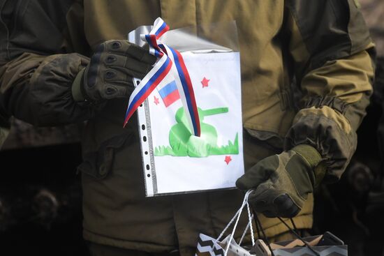 Передача подарков к 23 февраля военным в южном секторе СВО