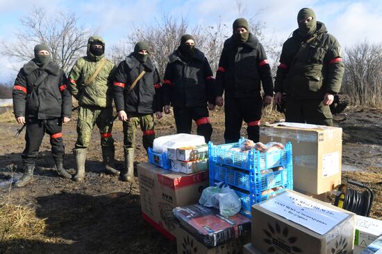 Передача подарков к 23 февраля военным в южном секторе СВО