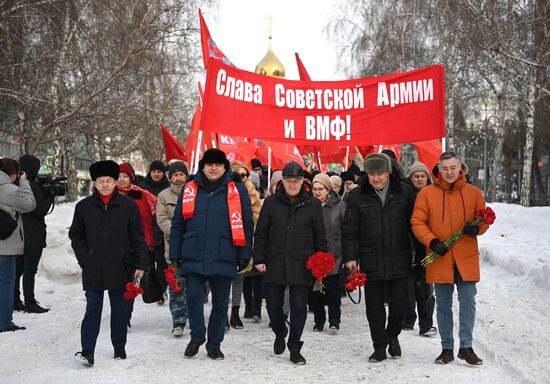 Празднование Дня защитника Отечества в регионах России