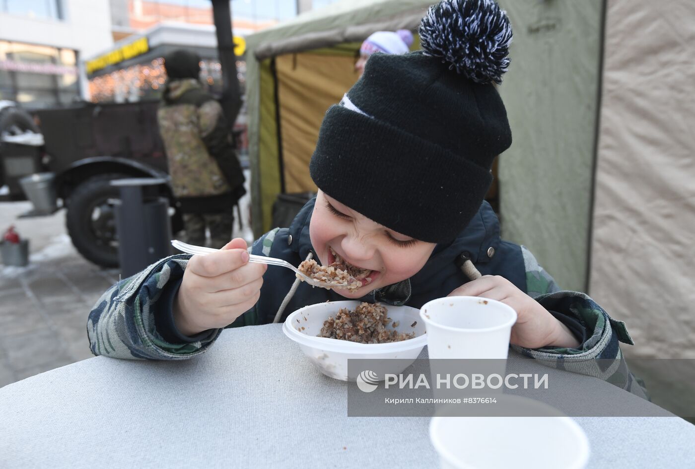 Празднование Дня защитника Отечества в Москве 