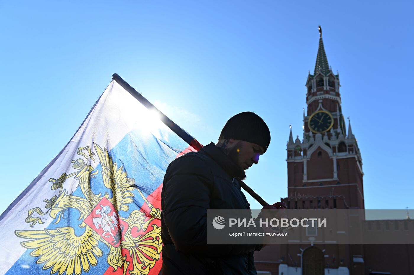 Празднование Дня защитника Отечества в Москве 