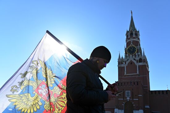 Празднование Дня защитника Отечества в Москве 