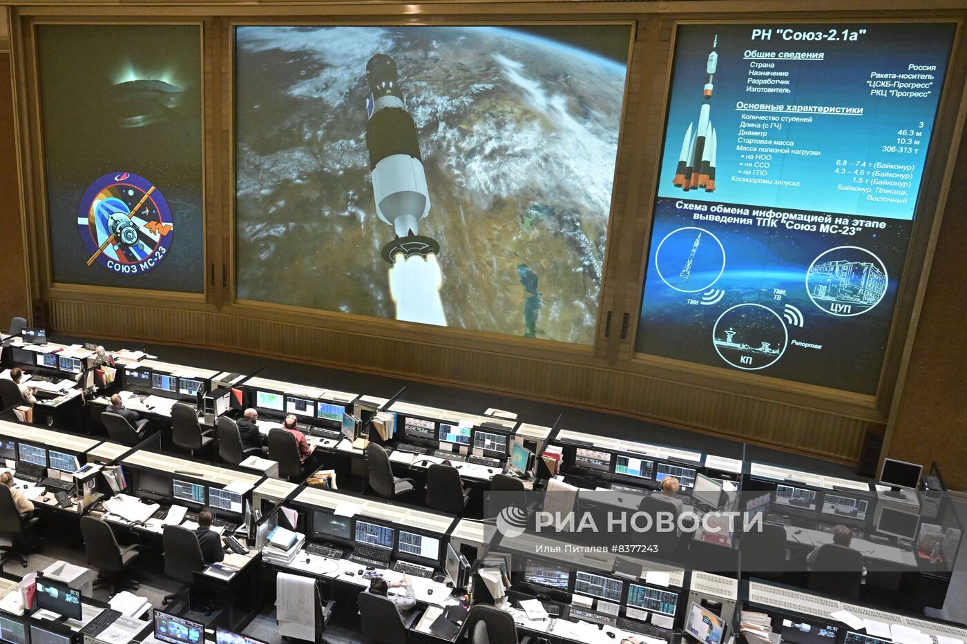 Пуск РН "Союз-2.1а" с беспилотным кораблем "Союз МС-23" с космодрома Байконур