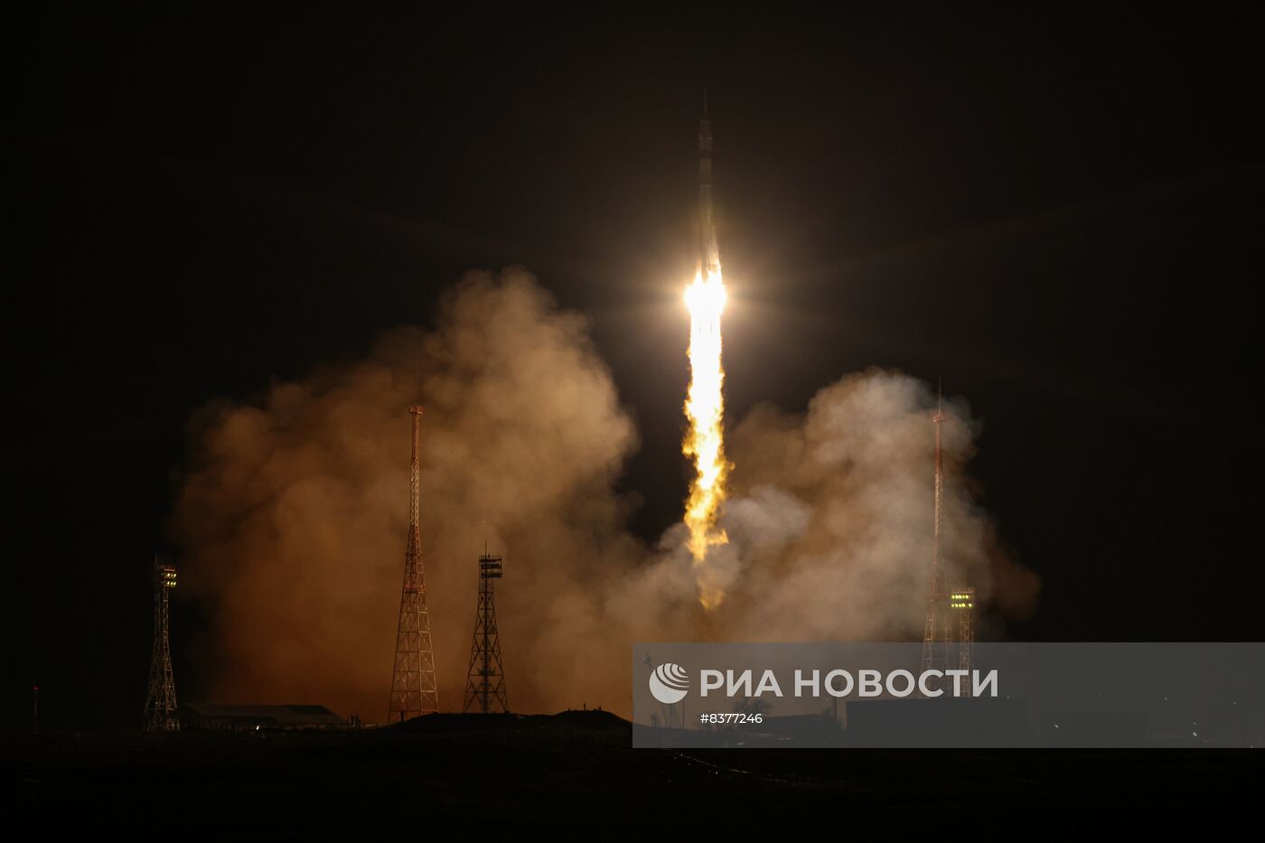 Пуск РН "Союз-2.1а" с беспилотным кораблем "Союз МС-23" с космодрома Байконур 