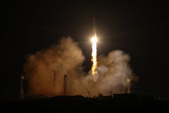 Пуск РН "Союз-2.1а" с беспилотным кораблем "Союз МС-23" с космодрома Байконур 