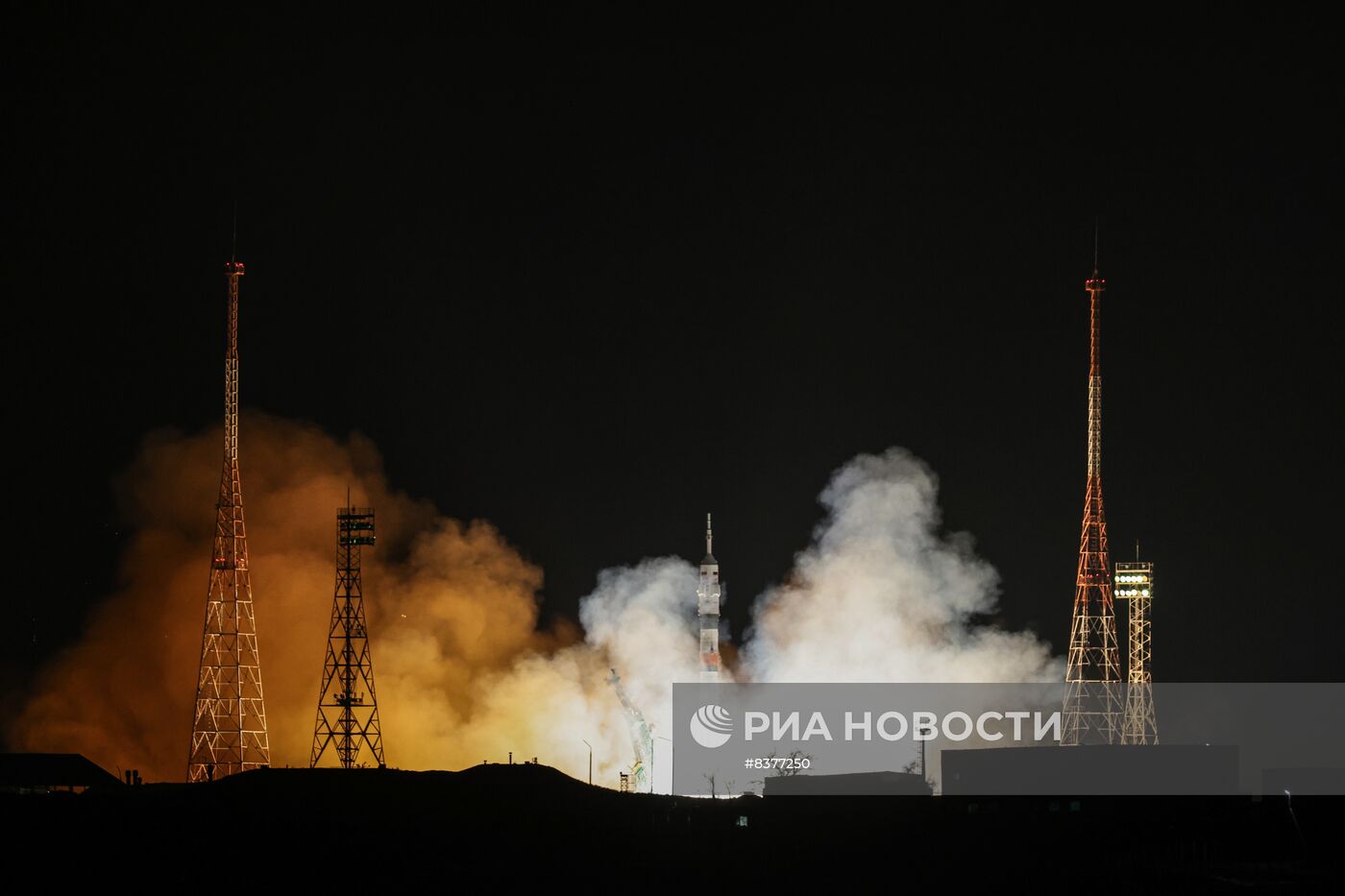 Пуск РН "Союз-2.1а" с беспилотным кораблем "Союз МС-23" с космодрома Байконур 