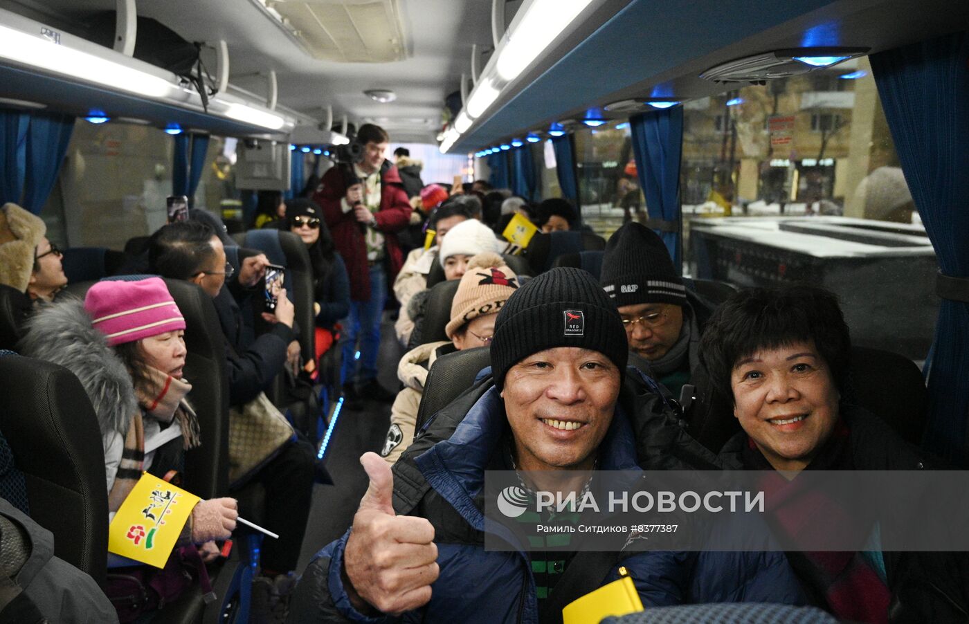 Первая группа туристов из Китая прибыла в Москву