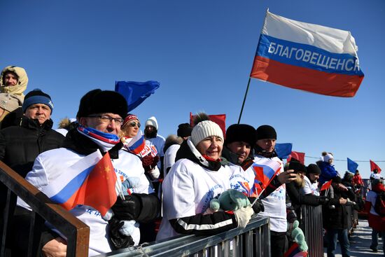 Открытие российско-китайского фестиваля зимних видов спорта. Хоккей на льду Амура