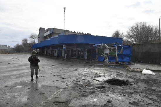 Последствия обстрела автовокзала в с. Васильевка Запорожской области