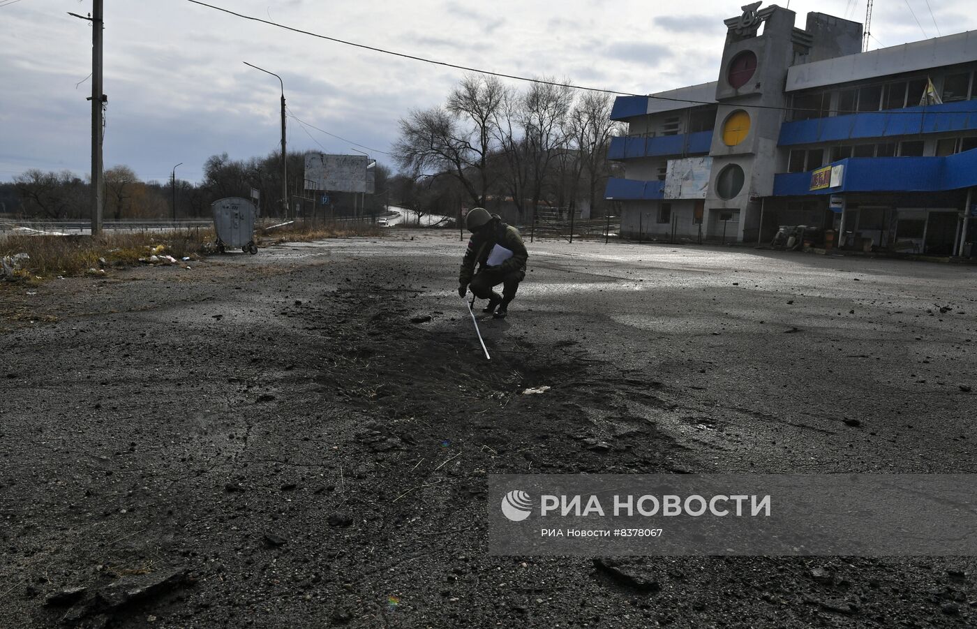 Последствия обстрела автовокзала в с. Васильевка Запорожской области