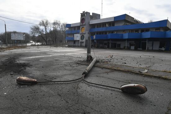 Последствия обстрела автовокзала в с. Васильевка Запорожской области