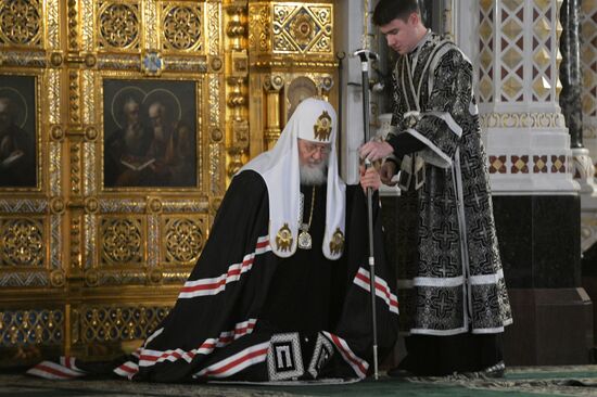 Патриаршие служение в Прощеное воскресенье