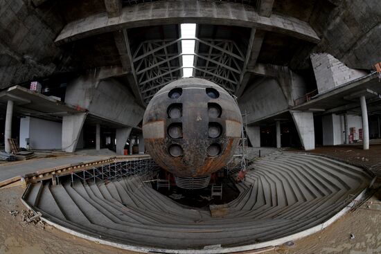 Подводная лодка "Ленинский комсомол" в музее "Остров фортов" в Петербурге