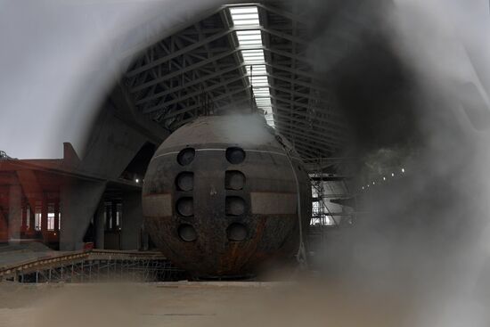 Подводная лодка "Ленинский комсомол" в музее "Остров фортов" в Петербурге