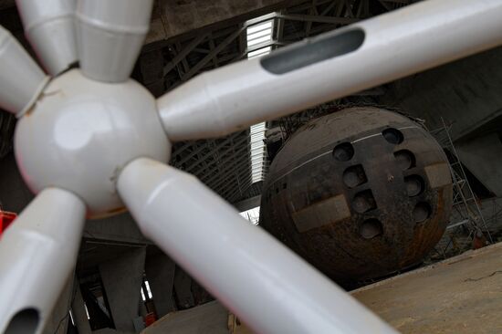 Подводная лодка "Ленинский комсомол" в музее "Остров фортов" в Петербурге